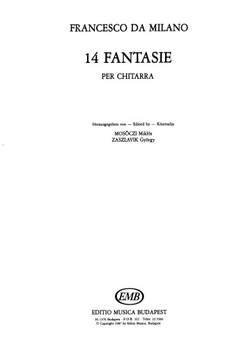 14 fantasie (transc. for guitar)