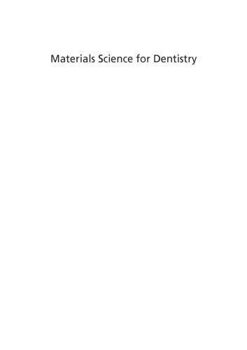 Materials Science for Dentistry, 9th Edition