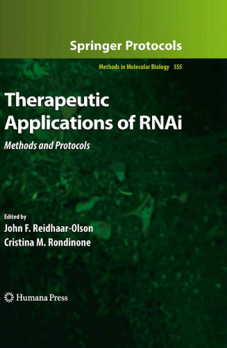 Therapeutic Applications of RNAi: Methods and Protocols