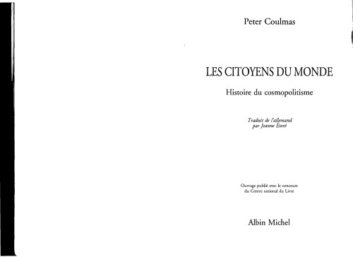 Les Citoyens du monde : Histoire du cosmopolitisme