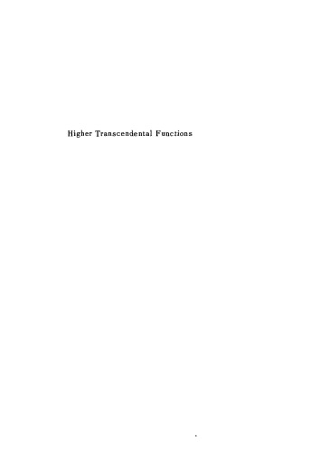 Higher Transcendental Functions (Vol. 3)