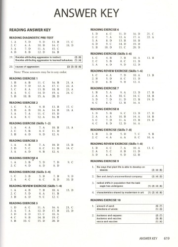 Answer Key for Longman TOEFL iBT