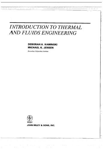 Introduction to Thermal and Fluids Engineering