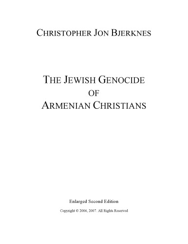 The Jewish Genocide of Armenian Christians