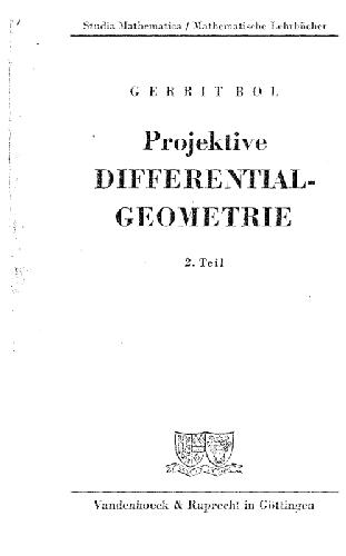 Projektive Differentialgeometrie