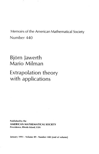 Extrapolation theory with applications, Nummers 438-440