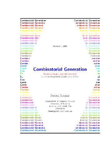 Combinatorial generation