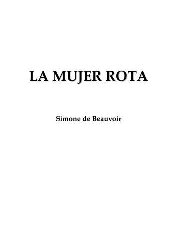 La mujer rota