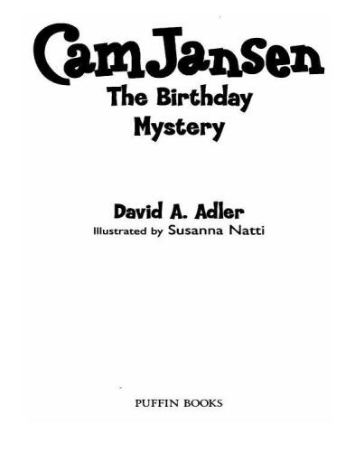 Cam Jansen and the Birthday Mystery