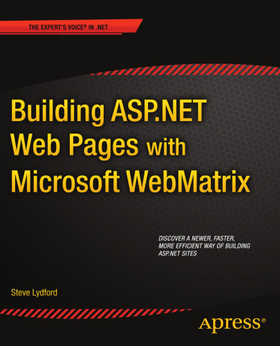 Building ASP.NET Web Pages with Microsoft WebMatrix