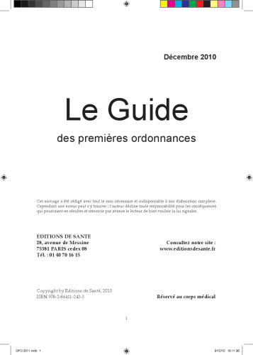 Le guide des premières ordonnances