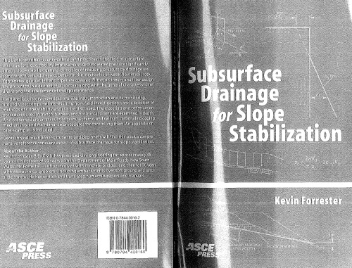 Subsurface drainage for slope stabilization