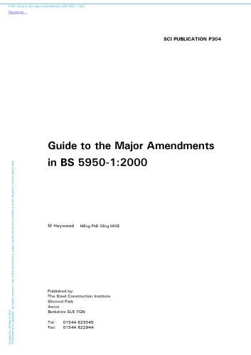 Guide to the major amendments in BS 5950-1:2000 (SCI publication)