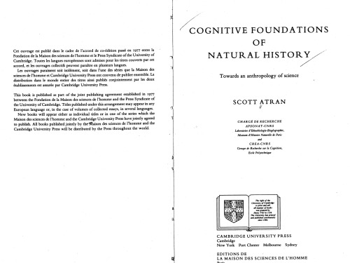 Cognitive foundations of natural history: towards an anthropology of science