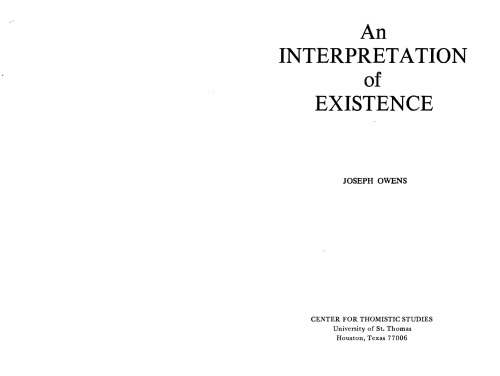 An Interpretation of Existence