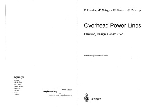 Overhead power lines: planning, design, construction