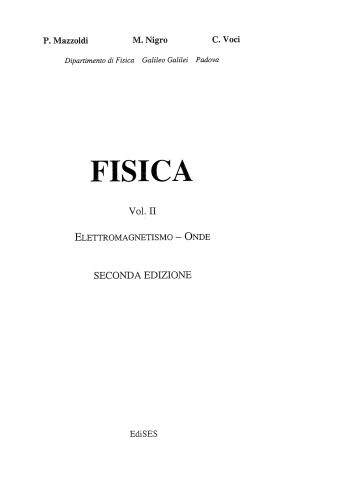 Fisica Vol. II Elettromagnetismo Onde