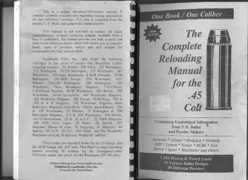 The Complete Reloading Manual for the .45 Colt