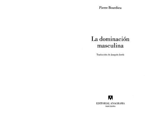 La dominación masculina