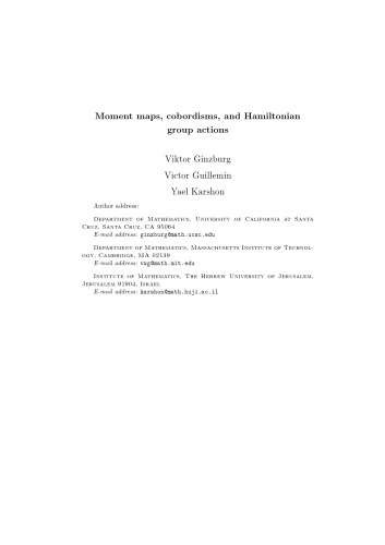 Moment maps, cobordisms, and Hamiltonian group actions