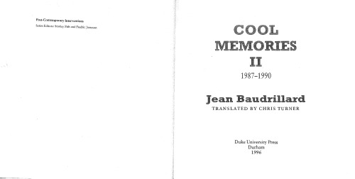 Cool Memories II, 1987-1990