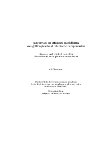 Rigorous and efficient modelling of wavelength scale photonic components