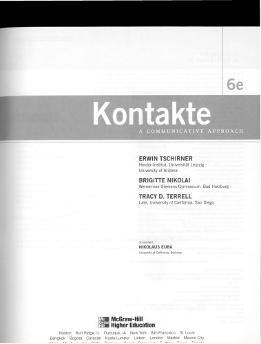 Kontakte: A Communicative Approach (Student Edition)