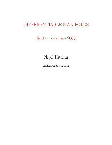 Differentiable manifolds