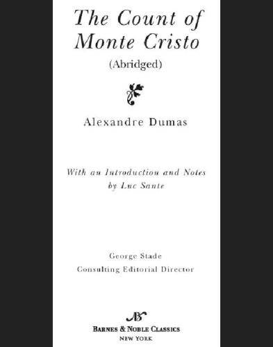 The Count of Monte Cristo (abridged)