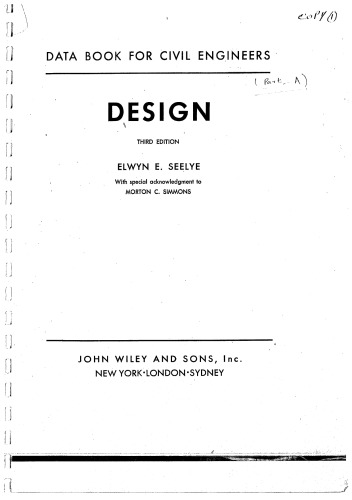 Design, Volume 1, Data Book for Civil Engineers, 3rd Edition