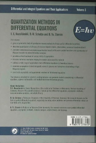 Quantization Methods in the Theory of Differential Equations (Differential and Integral Equations and Their Applications)