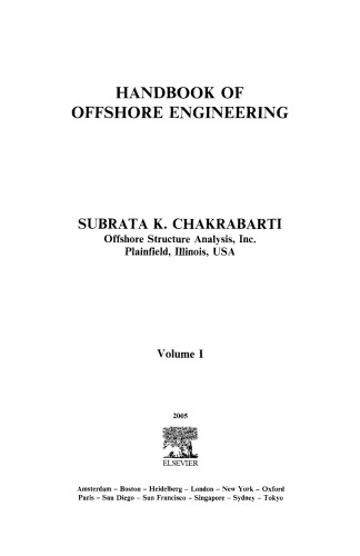 Handbook of Offshore Engineering Volume 1