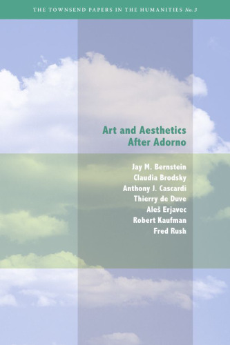 Art and Aesthetics After Adorno