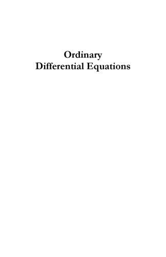 Ordinary Differential Equations: Methods and Applications