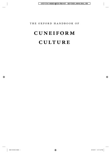 The Oxford Handbook of Cuneiform Culture (Oxford Handbooks)