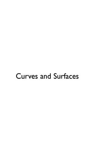 Curves and surfaces