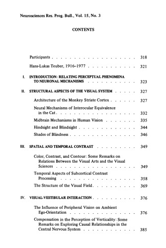 Compensation in the Perception of Verticality: Some Remarks on Exploring Causal Relationships in the Central Nervous System volume 15 issue 3