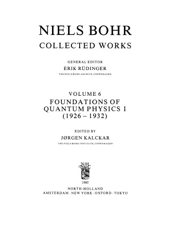 Foundations of Quantum Physics I (1926–1932)