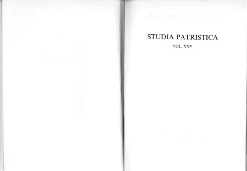 Studia Patristica. Vol. XXV. Biblica et Apocrypha, Orientalia, Ascetica