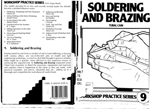 Soldering and Brazing (Workship Practice, No 9)