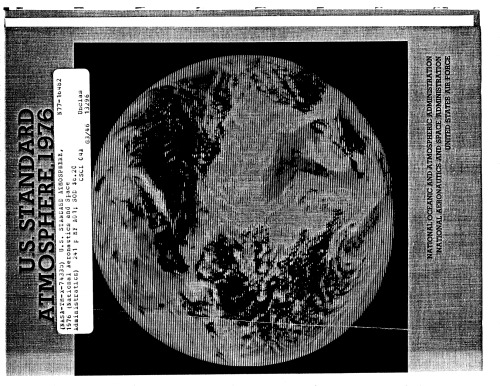 US Standard Atmosphere,1976