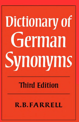 Dictionary of German Synonyms, Third Edition.