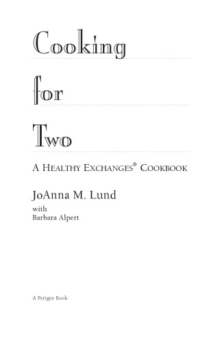 Cooking for Two (Healthy Exchanges Cookbook)