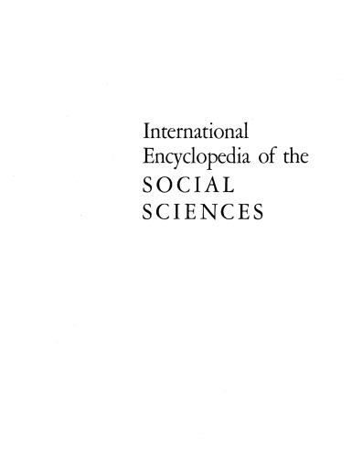 International encyclopedia of the social sciences volume2