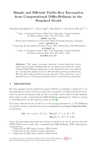 Public Key Cryptography - PKC 2010: 13th International Conference on Practice and Theory in Public Key Cryptography, Paris, France, May 26-28, 2010, ... Computer Science   Security and Cryptology)