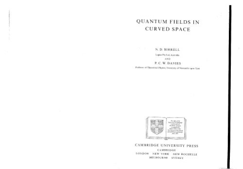 Quantum Fields in Curved Space