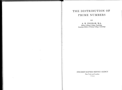 The Distribution of Prime Numbers