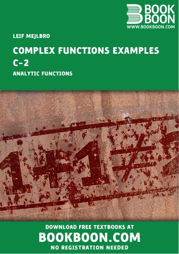 Complex Functions Examples c-2 - Analytic Functions