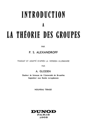 Introduction à la théorie des groupes