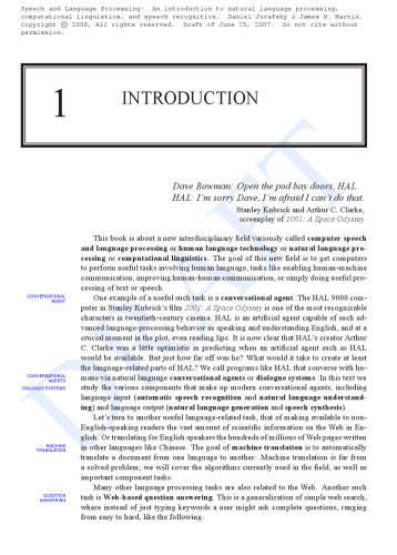 Speech and Language Processing: An Introduction to Natural Language Processing, Computational Linguistics and Speech Recognition